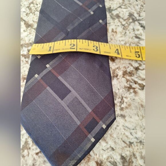 Etro Men's Multi-Color Striped  Print Silk Tie Made in Italy - Picture 7 of 7